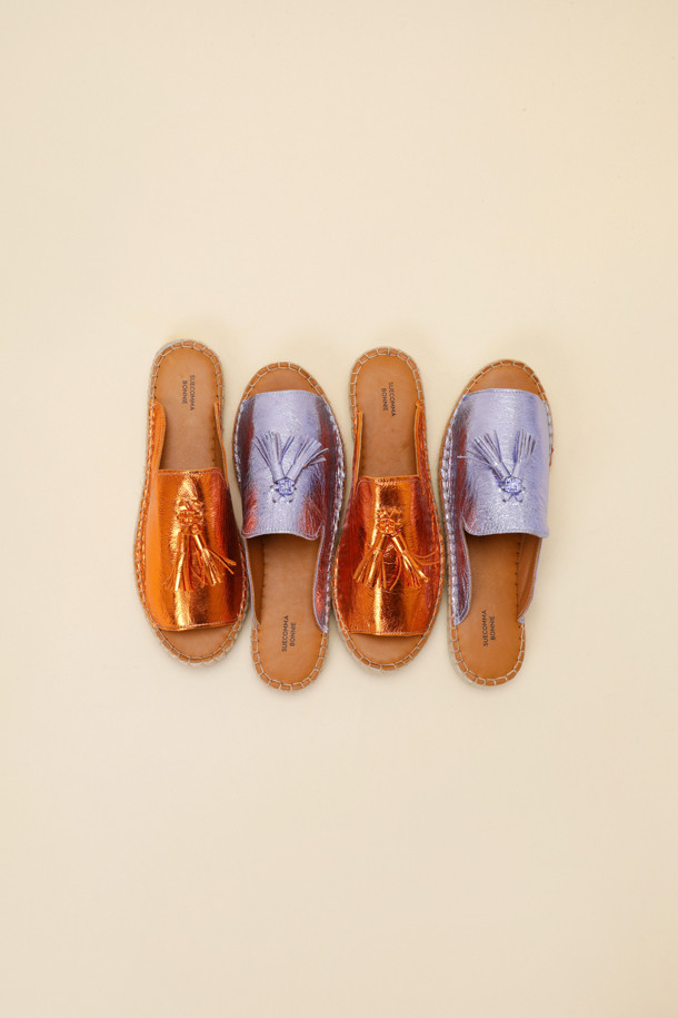 SUECOMMA BONNIE - 샌들 - Tassel point sandal(orange)