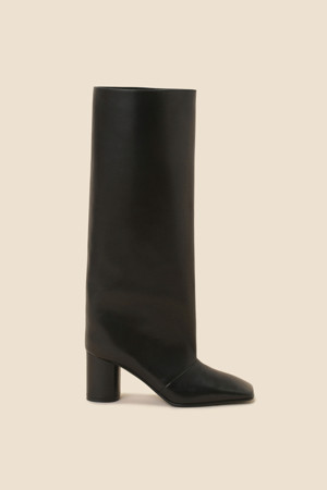 Wide knee-high boots(black)