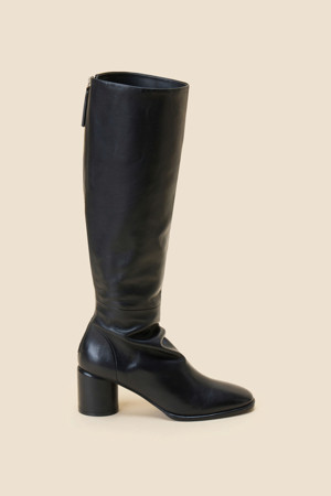 Slim  knee high boots(black)