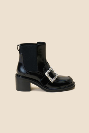 Jewelry ankle boot(black)