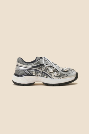 Beaded sneakers(silver)