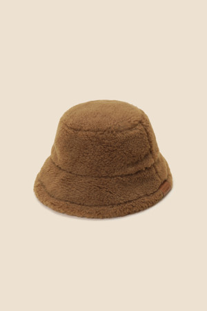 Fur bucket hat(brown)