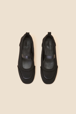 Knit mary jane flat(black)