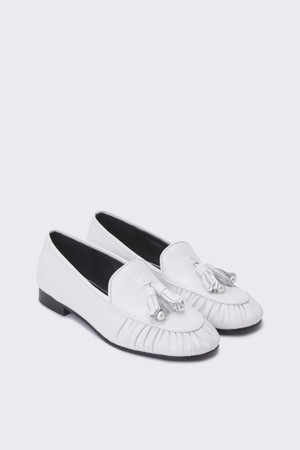 Tassel loafer flat(white)