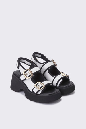 Bold buckle sandal(white)