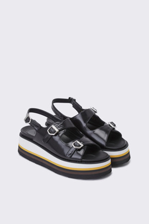 Buckle strap sandal(black)