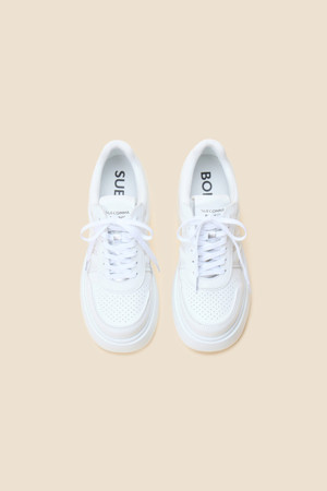 Leather heel sneakers(white)