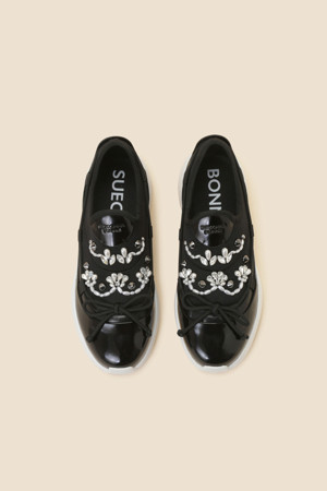 Beaded sneakers(black)