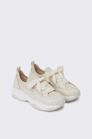 Wave knit sneakers(ivory)