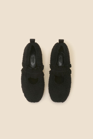 Fur maryjane snakers(black)