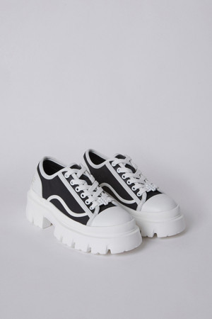 Chunky mix sneakers(black&white)