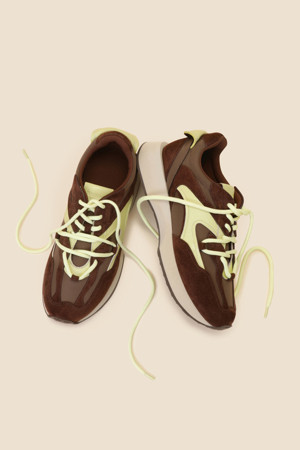 Patch detail sneakers(brown)