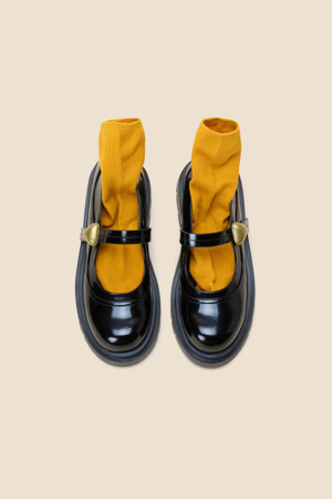 Chalk mary Jane loafer(black)