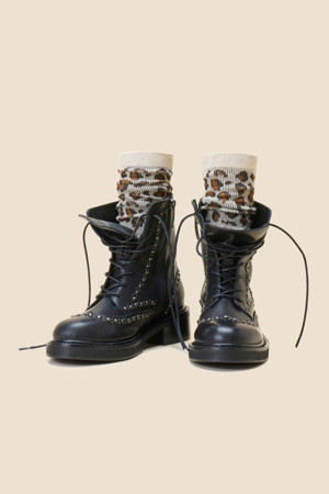 Stud point walker boots(black)