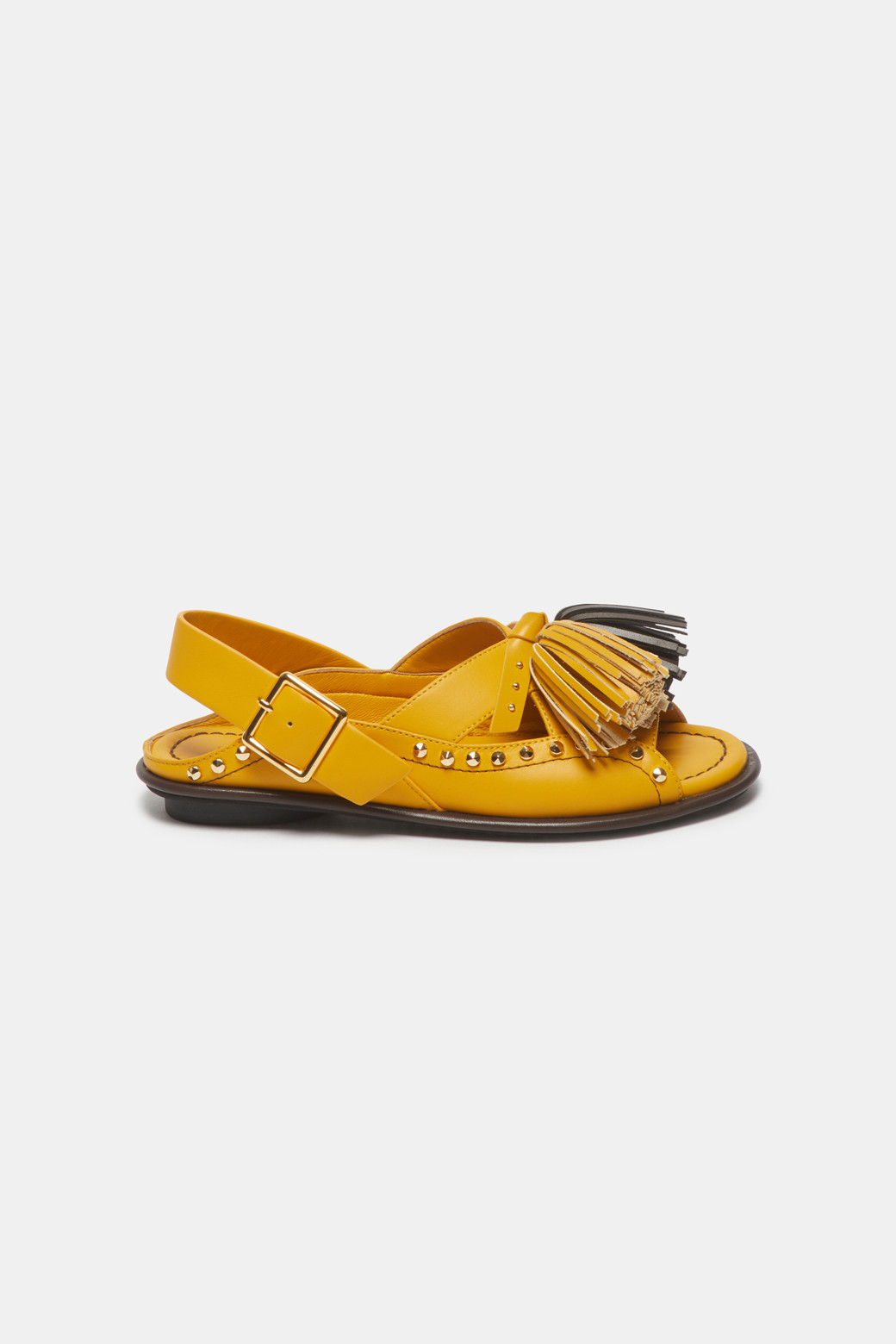 SUECOMMA BONNIE - 샌들 - Pompom flat sandal(yellow)