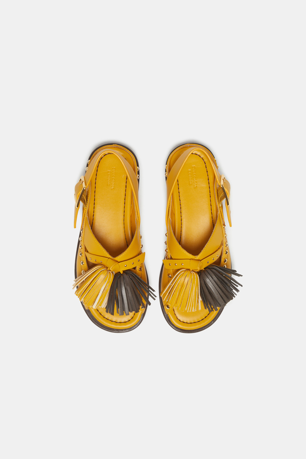 SUECOMMA BONNIE - 샌들 - Pompom flat sandal(yellow)
