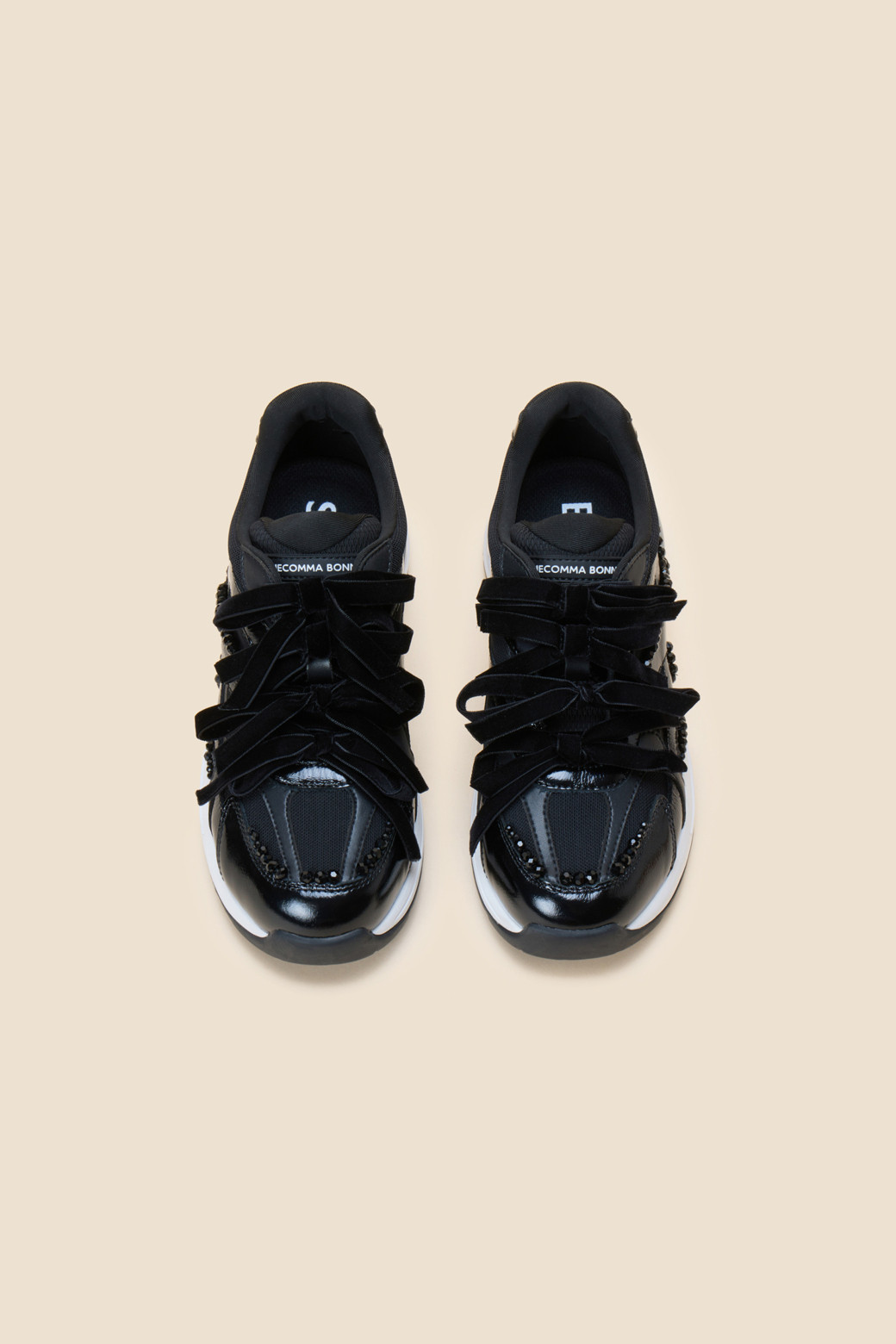 ★SUECOMMA BONNIE★ Shiny sneakers(black)_DG4DS25047BLK SUECOMMA BONNIE] Loafer sneakers(black)