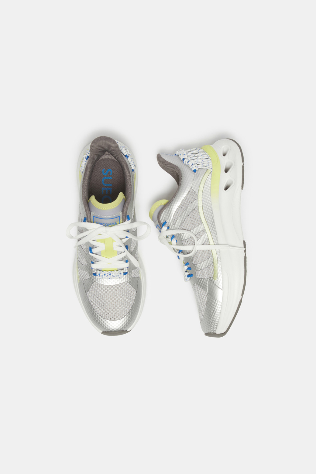 【ＳＵＥＣＯＭＭＡ ＢＯＮＮＩＥ】Delight sneakers silver Suecomma Bonnie - Crystal-Embellished Silver Velvet Low-Top
