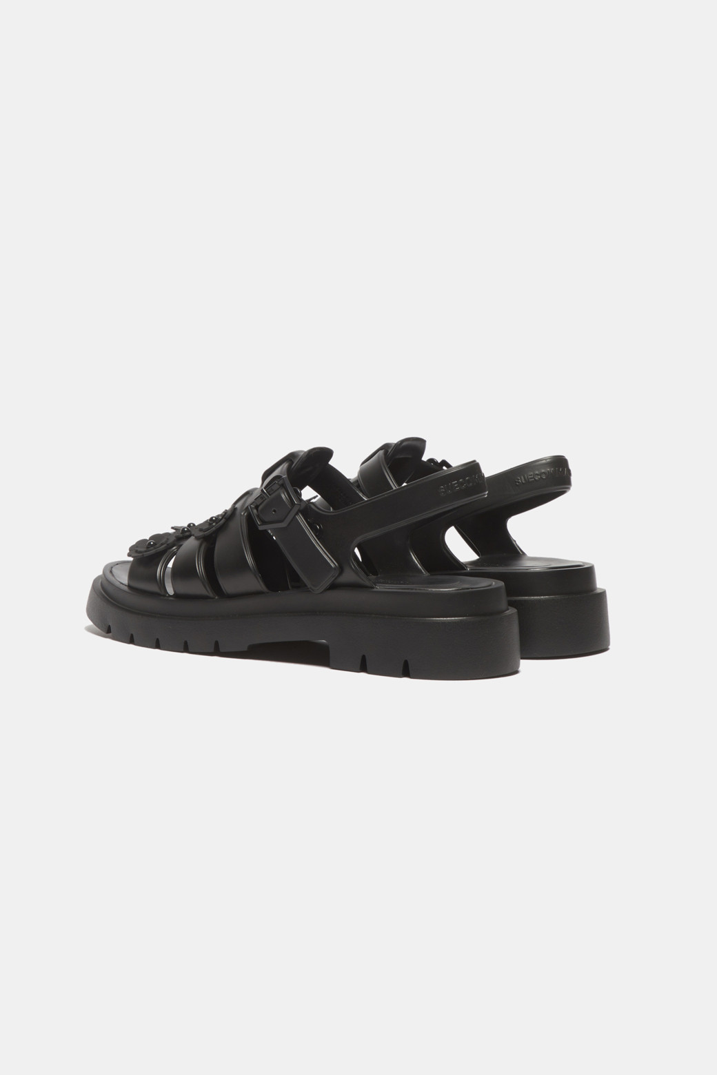 SUECOMMA BONNIE] Flower jelly sandal(black)