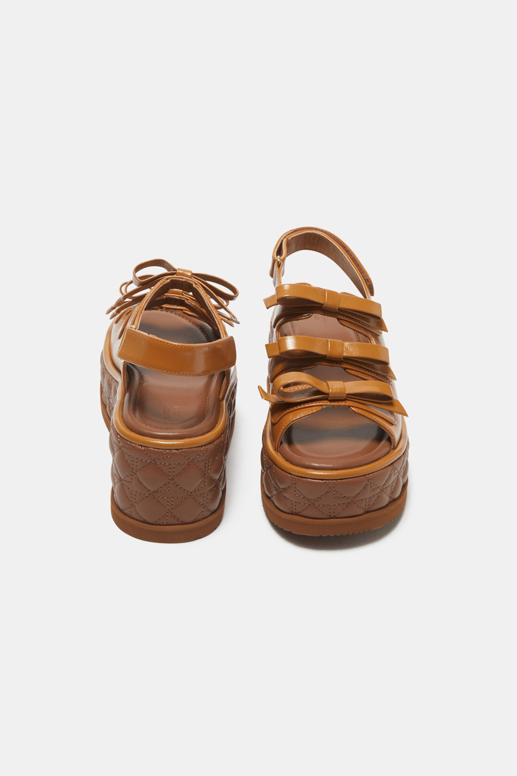 ★SUECOMMA BONNIE★ Stripe ribbon sandalblack DG2AM25036BWX SUECOMMA BONNIE] Flower jelly sandal(black)