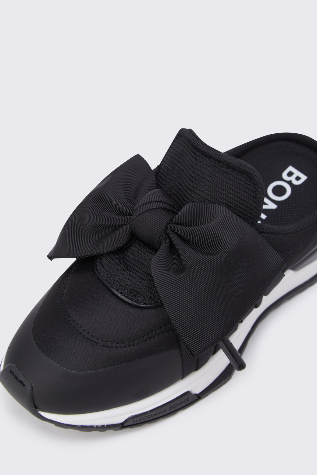 SUECOMMA BONNIE] Ribbon mlue sneakers(black)