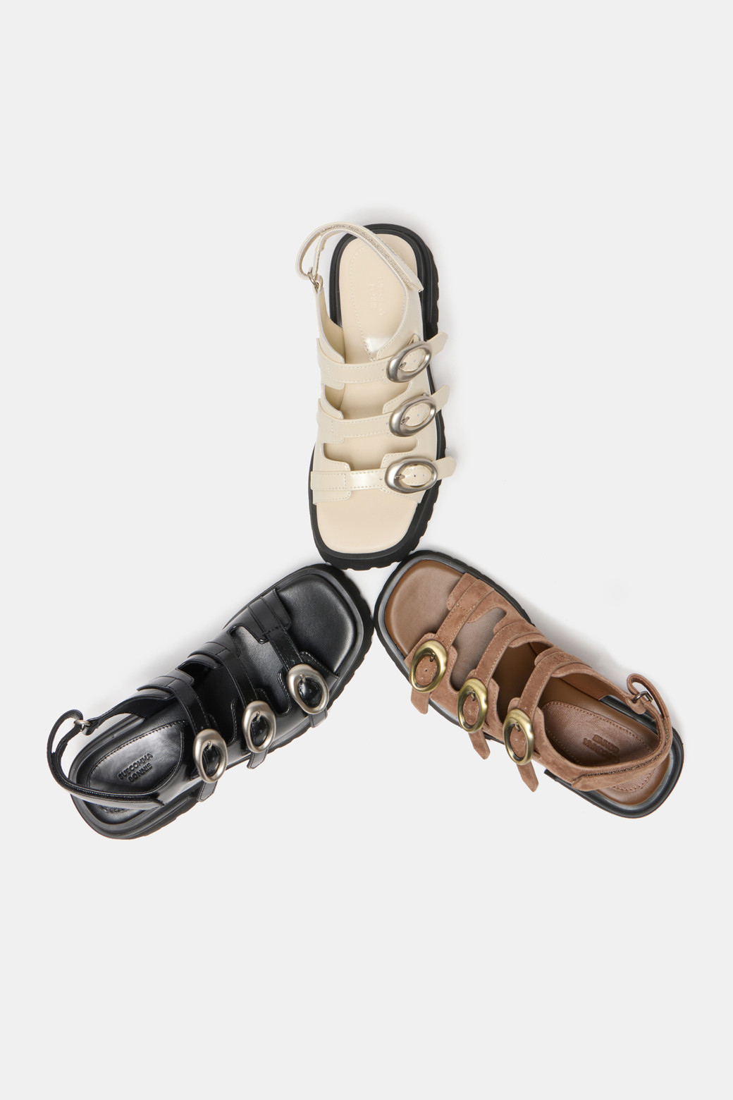 SUECOMMA BONNIE - 샌들 - Buckle sandal(camel)