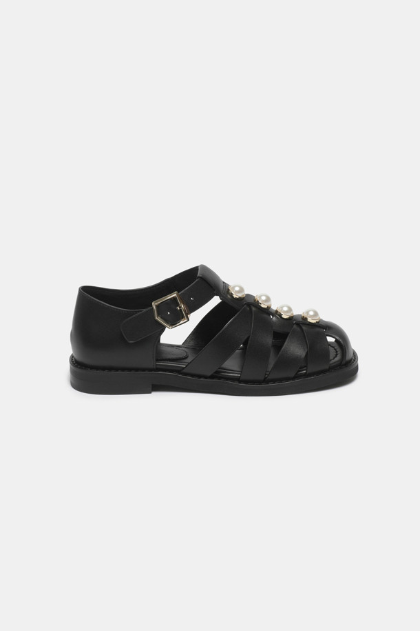 SUECOMMA BONNIE - 샌들 - Pearl fisherman loafer(black)