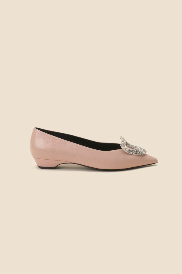 SUECOMMA BONNIE - 플랫 - Polygon flat shoes(beige)