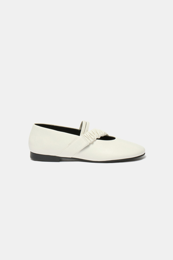 SUECOMMA BONNIE - 플랫 - Pleats mary jane flats(white)