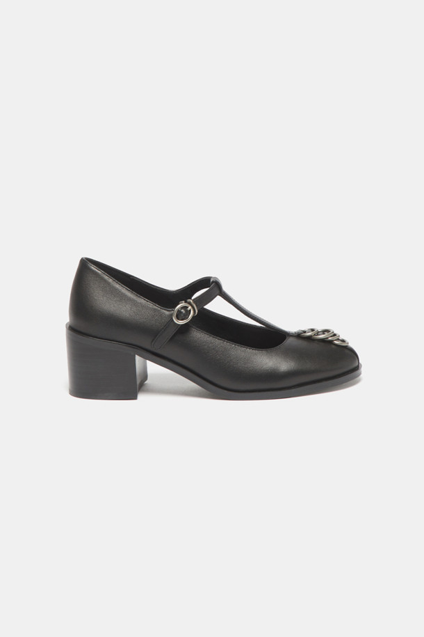 SUECOMMA BONNIE - 플랫 - Ring t-strap flats(black)