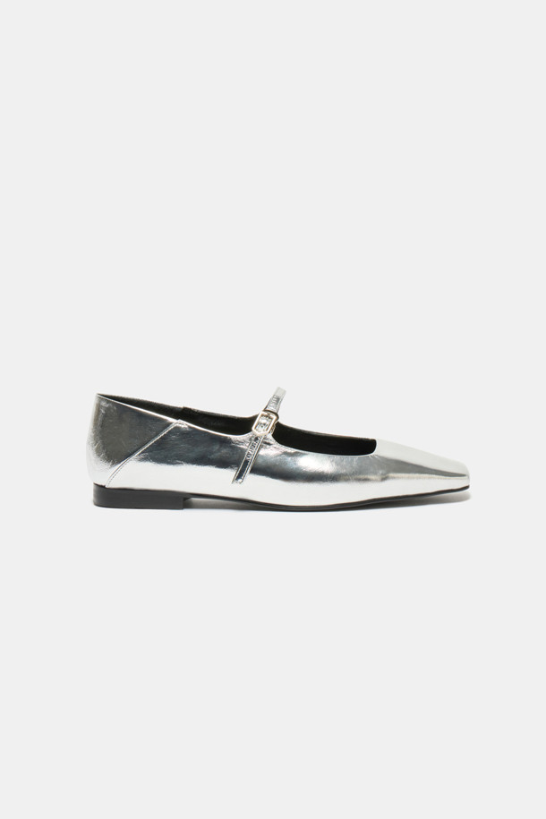 SUECOMMA BONNIE - 플랫 - Square mary jane flats(silver)