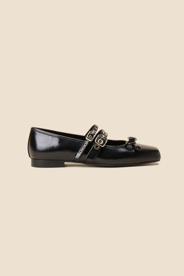 SUECOMMA BONNIE - 플랫 - Ballerina point flats(black)