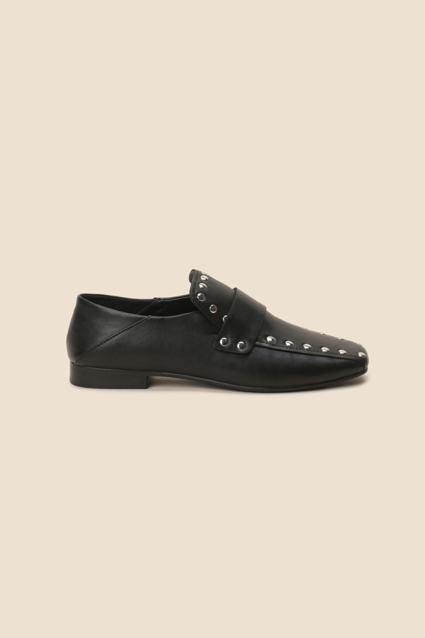 SUECOMMA BONNIE - 로퍼 - 2-way stud loafer(black)