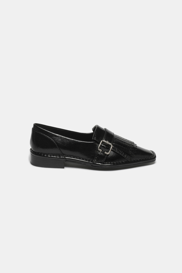 SUECOMMA BONNIE - 플랫 - Fringe loafer(black)