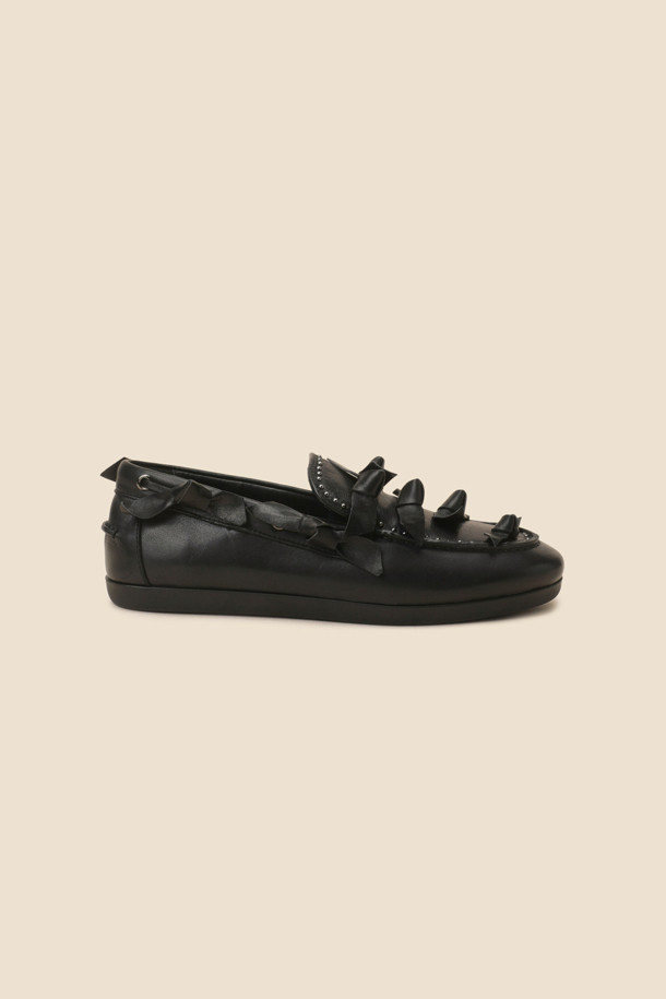 SUECOMMA BONNIE - 플랫 - Frangia loafer(black)