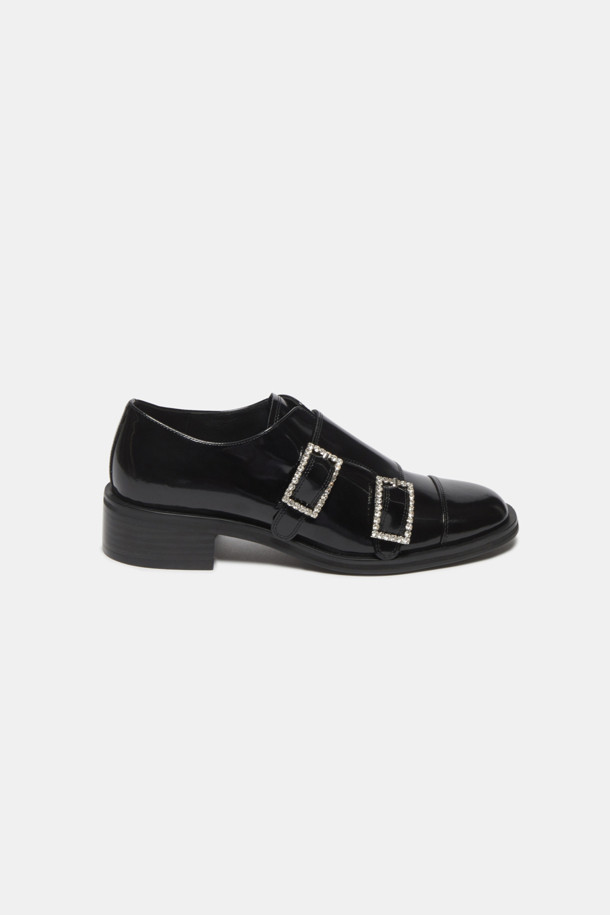 SUECOMMA BONNIE - 로퍼 - Jewelry buckle loafer(black)