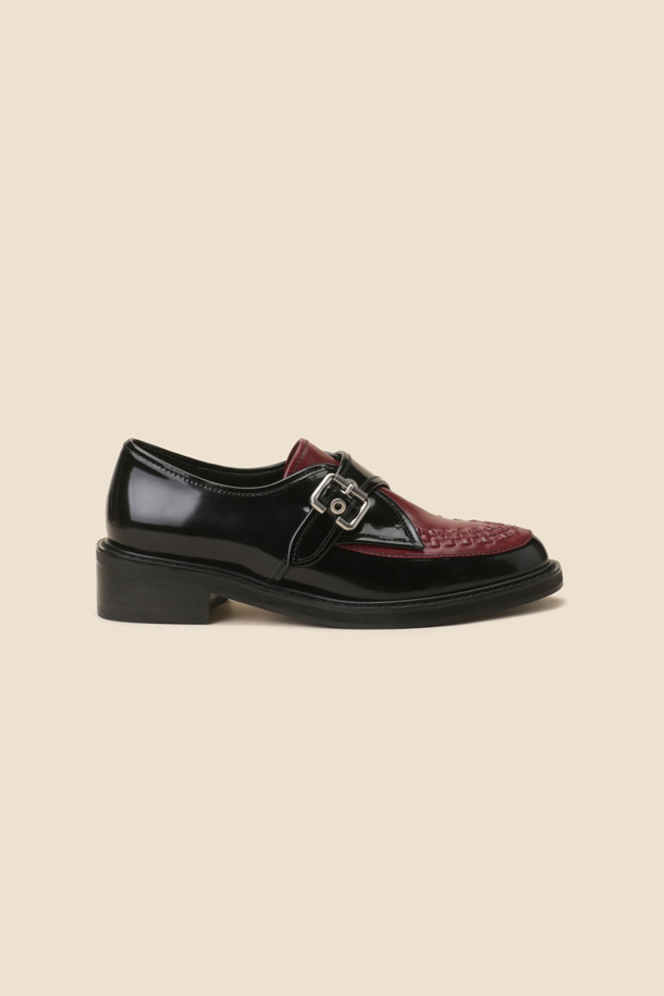 SUECOMMA BONNIE - 로퍼 - Braided buckle loafer(wine)