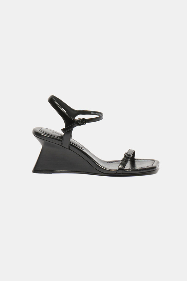SUECOMMA BONNIE - 샌들 - Slim strap sandal(black)