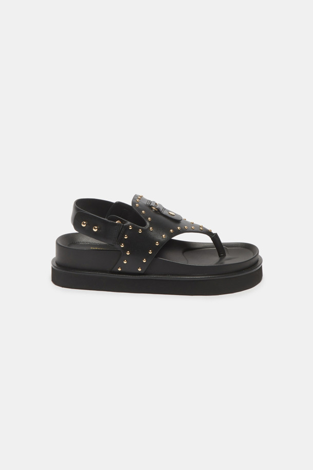 SUECOMMA BONNIE - 샌들 - Stud flip-flop sandal(black)