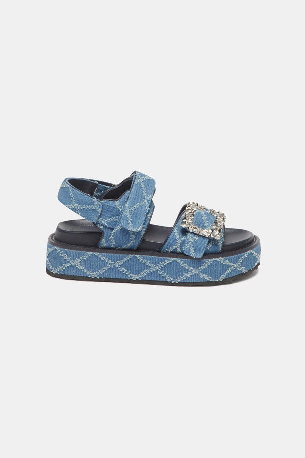 SUECOMMA BONNIE - 샌들 - Jewelry buckle sandal(blue)