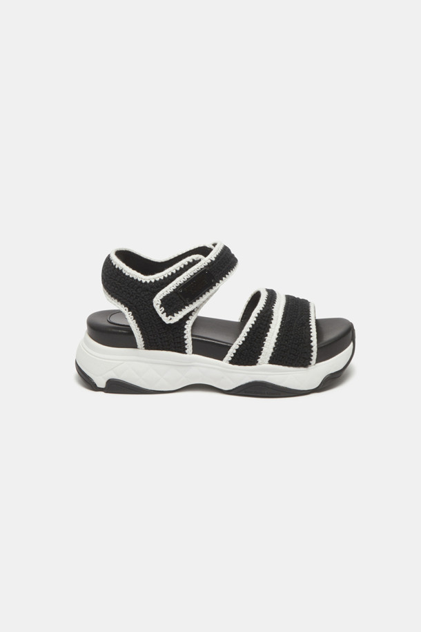 SUECOMMA BONNIE - 샌들 - Weave knit sandal (black)