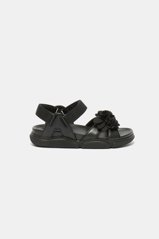 【ＳＵＥＣＯＭＭＡ ＢＯＮＮＩＥ】New flower bomb sandal SUECOMMA BONNIE] New flower bomb sandal(black)