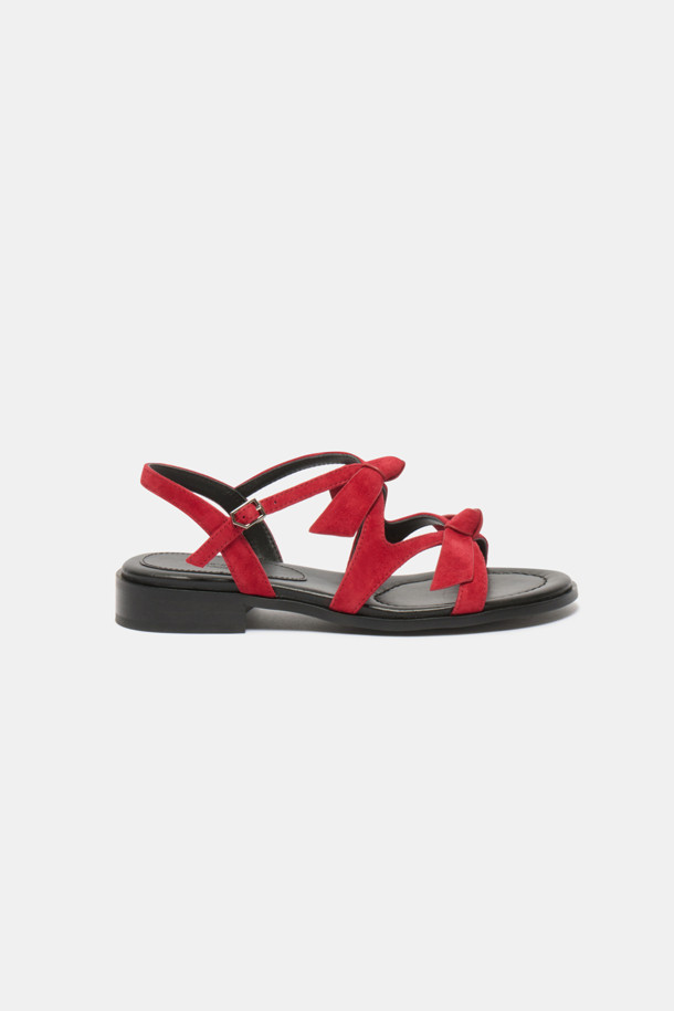 SUECOMMA BONNIE - 샌들 - Frangia ribbon sandal(red)