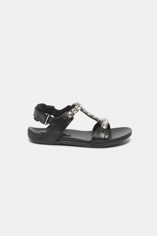 SUECOMMA BONNIE - 샌들 - Jewelry sporty sandal(black)