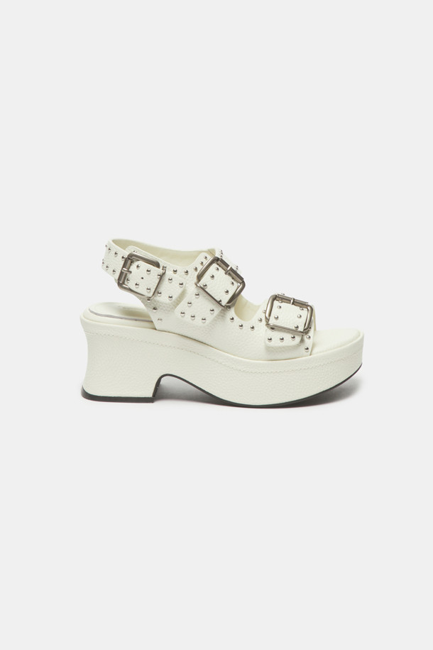SUECOMMA BONNIE - 샌들 - Stud platform sandal(ivory)