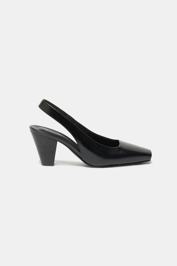 SUECOMMA BONNIE - 샌들 - Basic square sling back shoes(black)