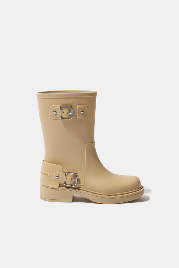 SUECOMMA BONNIE - 부츠/워커 - Buckle rain boots(beige)