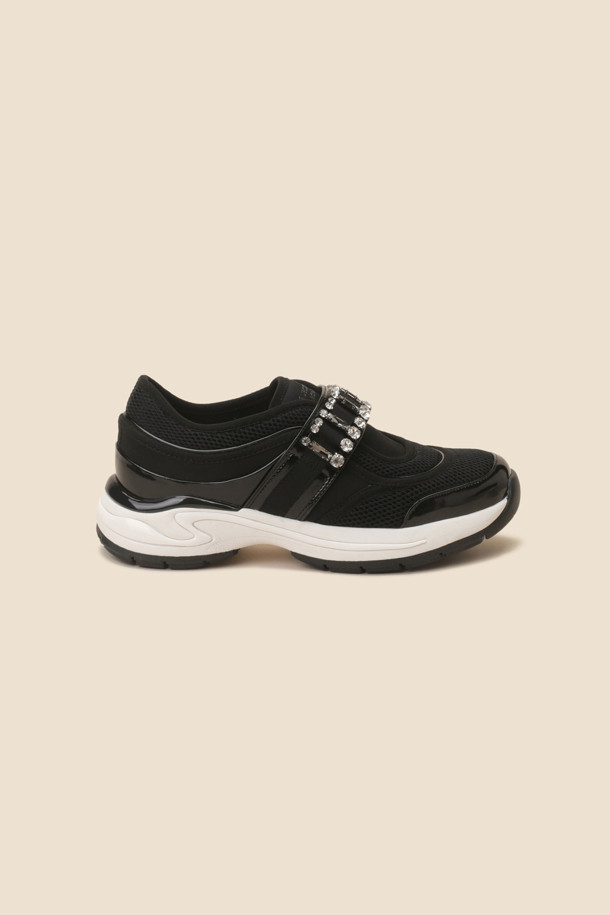 SUECOMMA BONNIE - 스니커즈 - Jewelry strap sneakers(black)