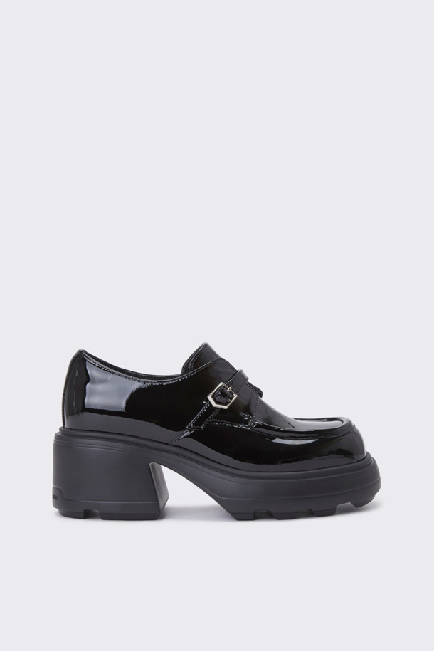 SUECOMMA BONNIE - 로퍼 - Duggy heel loafer(black)