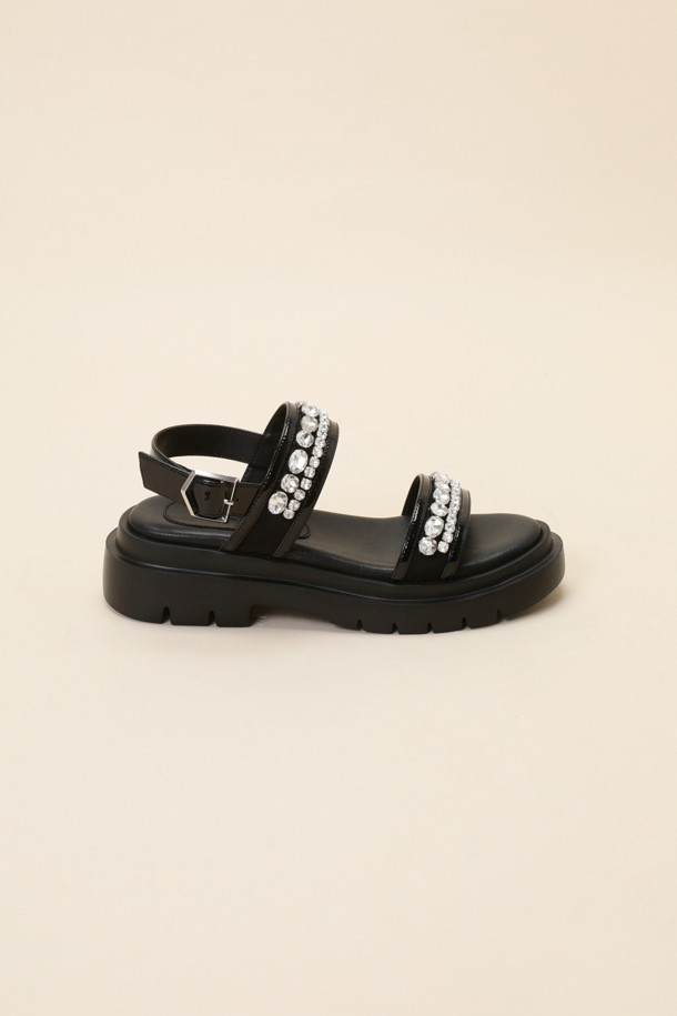 SUECOMMA BONNIE - 샌들 - Jewelry sandal(black)